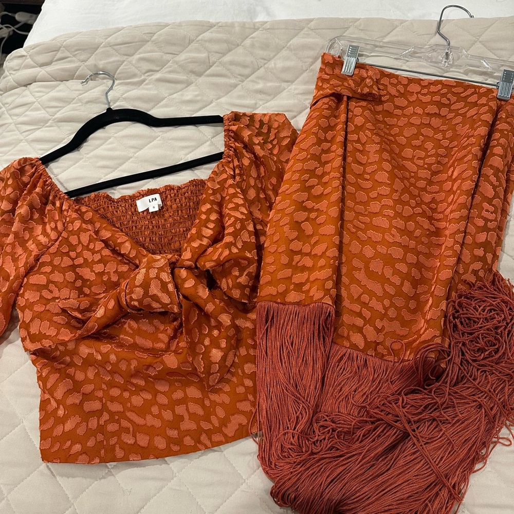 LPA Oriana Orange Leopard Set!